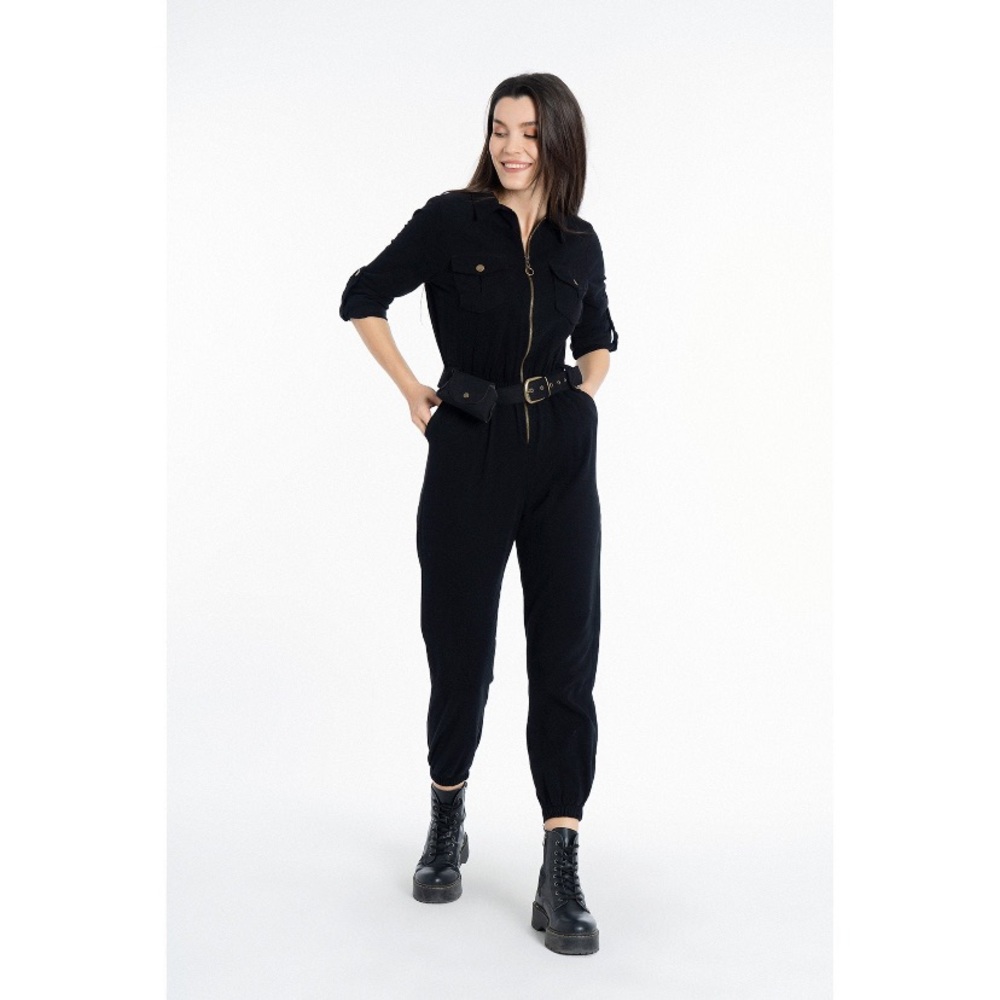 Black Jumpsuit w/ Fanny Pack Belt